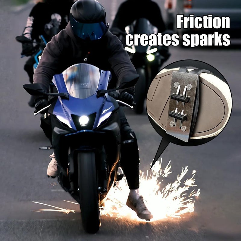 Pad Sparks for Motorbike & Skateboards, Foot Pressure Slider Riding Shoe Cover – Add Dazzling Sparks to Your Stunts, Easy Install for Night Rides, Tricks & Outdoor Fun (1*Shoe Cover + 4*Flints Pad) - Image 4